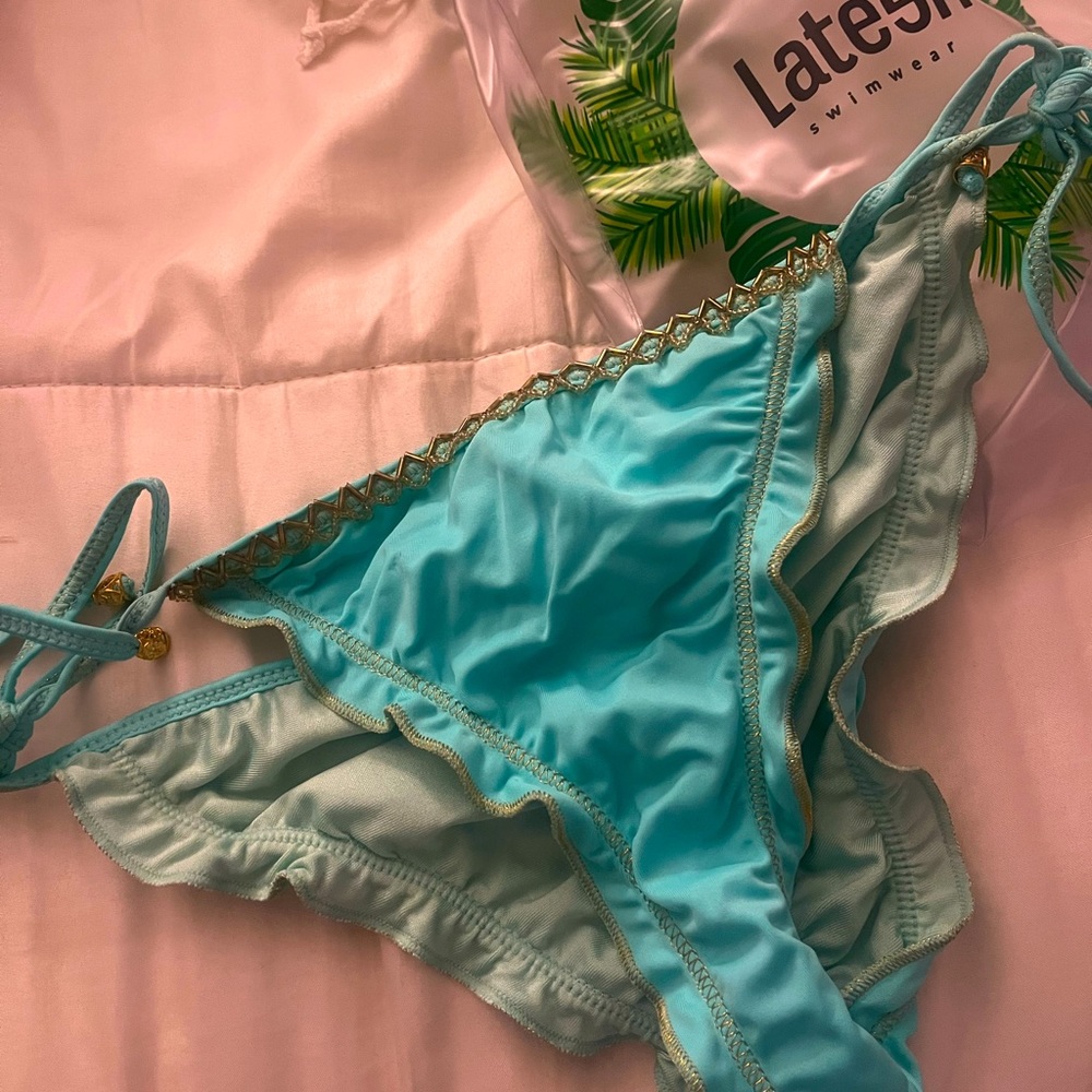 (Brand new) Brazilian Scrunch Booty Teal Bikini Bottoms